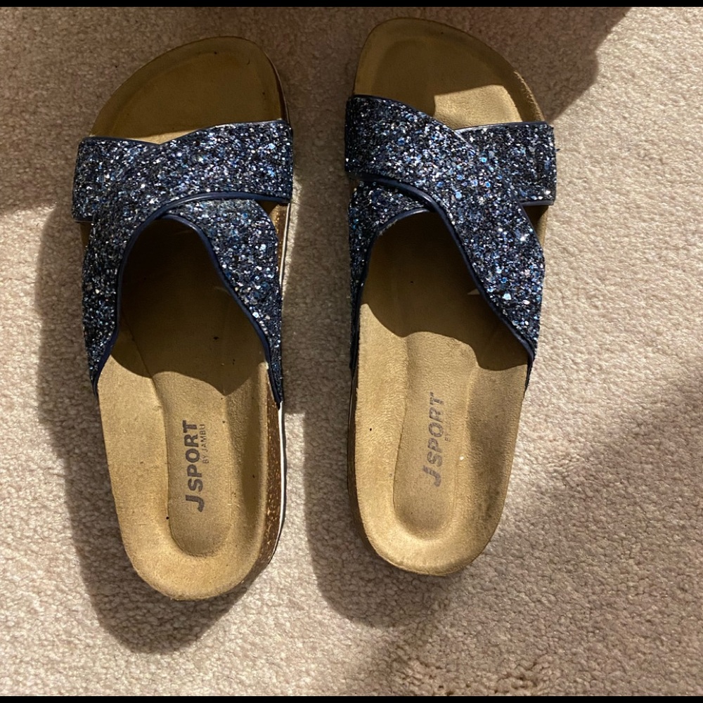Jambu jbu sparkling navy slides